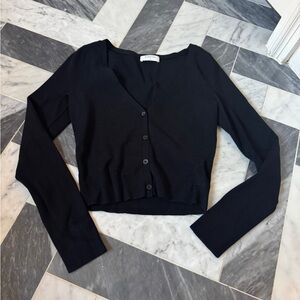 Black Button-Up Cardigan